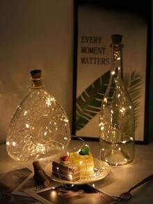 Luces de cadena con forma de corcho para botellas de vino, alimentadas por energía solar, de alambre de cobre, adecuadas para bodas, Navidad, decoración de exteriores, jardín y césped, con luz cálida/blanca/de color