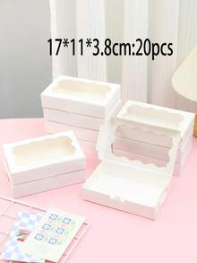 2/5pcs/10PCS/20pcs White/Pink/Black/Brown Gift Box With Transparent Windows - Perfect For Christmas Party Gifts, Wedding Souvenirs And Hand-Written, Sturdy Cartons For Display | Transparent Window Design | Durable Gift Box, Gift Box