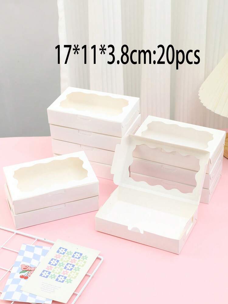 2/5件/10件/20件白色/粉色/黑色/棕色礼品盒，带透明窗口 - 非常适合圣诞派对礼物、婚礼纪念品和手写、坚固的纸盒用于展示 | 透明窗口设计 | 耐用礼品盒，礼品盒 - 彩色 - 查看 37
