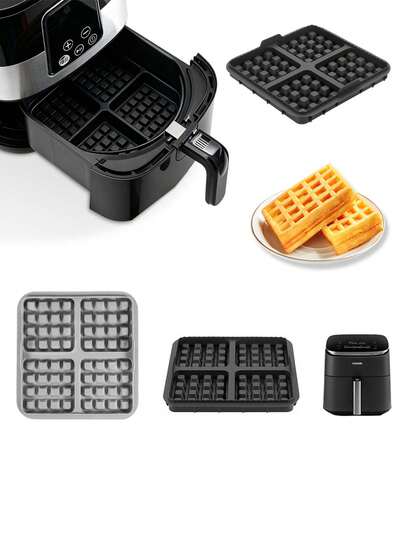 1 Stück Silikon Waffelbäckform, antihaftbeschichtete wiederverwendbare Luftfritteuse Auskleidung, geeignet für NA229, NA230 Luftfritteuse Zubehör
