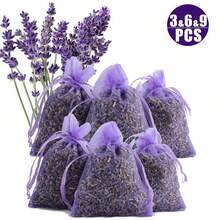3个/6个/9个/12个薰衣草香氛袋，网状除臭袋，紫色薄纱薰衣草香氛袋，适用于家居衣柜抽屉鞋柜浴室汽车，车载空气清新剂，适合家庭、衣柜、鞋柜、浴室、汽车，返校季必备