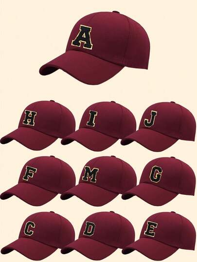 1顶男女通用A-Z字母图案棒球帽，休闲百搭透气防晒帽，适合日常佩戴，时尚百搭，是度假防晒的理想之选