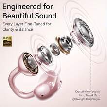Tukio Clip On Headphones, Open Wireless Headphones, Detachable Beautiful Synthetic Gemstone Earrings, High-Definition Stereo, ANC Noise Reduction, Hands-Free Calling, Designed For Sports/Work/Study/Outdoor Use, Compatible With All Smartphones, Perfect For Girls And Women, Gifts, Holidays, Clip On Headphones, Active Noise Cancelling Earmuffs, Best In Ear Headphones, Open Earbuds, Study Headphones, Outdoor Headphones, Fashionable Headphones,  Headphones - 米色 - 查看 5