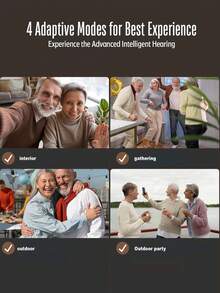 2Pcs Rechargeable Hearing Aid Earphone 1pc Charging Bin, High-Power Hanging-Ear Amplification, Sound Enhancement And Feedback Elimination, Suitable For Adults And The Elderly, With Volume Control And C-Type Charging.