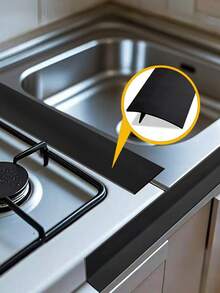 2pcs Adjustable T-Shaped Stove Sealing Strips, Durable Kitchen Stove Protector Strips - Heat Resistant, Scratch Resistant, Easy To Clean And Install, Oil & Dirt Proof Silicone Caulk Strips For Kitchen, Stove Tops, Small Appliances - Multicolor - View 5