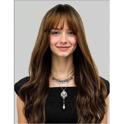 (1 stück Weihnachtspartykostüme COS Weihnachtspartykostüme Halloween Weihnachten, ZY-088) Europäische und amerikanische heiß verkaufte Perücke mit voller Frisur, gewellte Locken, hitzebeständige Faser, Hochtemperatur-Seidenperücke für Frauen