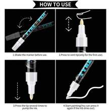 1 Stück/5 Stücke Reifen Graffiti Stift, unauslöschbarer Markierstift, wasserfester und UV-beständiger Reifenstift, DIY Auto Graffiti Stift, Reifen Färbestift, geeignet für Reifendekoration, Motorschrauben Markierung, Autolackausbesserung, schnelltrocknender Zeichenstift, Kfz-Zubehör, Bürobedarf