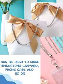 1米4毫米玻璃水晶钻绳，热转印贴纸胶带，适用于DIY服装、鞋子、包包、工艺品装饰 - 水鑽繩 - 查看 3