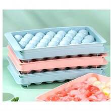 Ice Cube Tray, Spherical Ice Cube Mold, Homemade Edible Round Ice Ball, Refrigerator-Freezer Ice Cube Container, Silicone Ice-Making Helper - Nhiều màu - Xem 6