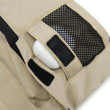 LI-NING Unisex Casual Nylon Shoulder Bag, Adjustable Strap, Multi-Pocket Design, Suitable For Daily Use And Travel, Beige ABDV291 - Sukhaki - View 7