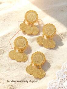 Small Size Palace Coin Turkish Ottoman Pattern French Romantic Versatile Women Brooch Scarf Clip, Suitable For Weddings, Banquets, Festivals, Parties, Decorative Brooch - Brooch - View 5