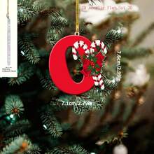 1 pièce Lettre anglaise plate en acrylique pour décoration suspendue, décoration d'arbre de Noël pour la maison et les fêtes, cadeau de vacances - sans pile nécessaire, décoration d'arbre de Noël, décoration de fête du Nouvel An, ornement suspendu, convient pour la décoration d'intérieur hivernale et les célébrations de vacances, fête de festival, fête de Noël, décoration de chambre, décoration de vacances, décoration de festival, faveur de fête, décoration de fête de Noël amusante, Joyeux Noël, Bonne année, décoration de Noël, cadeau de Noël parfait pour les amis