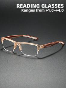 Reading Glasses, New Cat Eye Half-Frame Bifocal Glasses With Flexible Spring Temples, High-Definition Lens For Long-Term Wear Without Dizziness, Suitable For Reading/Sewing/Business/Office/Elegant/Daily Use, Lightweight Round Frame, Anti-Slip For Sports, Comfortable For Computer, Phone, And Book Reading, Prevent Eye Fatigue, Portable Design Fits Various Face Shapes, Great Gift For Holidays, Parents, Halloween, Valentine's Day, Christmas - 香檳色 - 查看 1