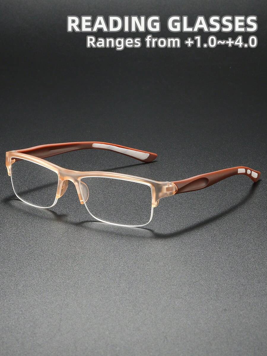 Reading Glasses, New Cat Eye Half-Frame Bifocal Glasses With Flexible Spring Temples, High-Definition Lens For Long-Term Wear Without Dizziness, Suitable For Reading/Sewing/Business/Office/Elegant/Daily Use, Lightweight Round Frame, Anti-Slip For Sports, Comfortable For Computer, Phone, And Book Reading, Prevent Eye Fatigue, Portable Design Fits Various Face Shapes, Great Gift For Holidays, Parents, Halloween, Valentine's Day, Christmas - 香檳色 - 查看 1