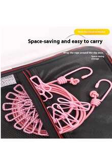 حبل غسيل قابل للسحب من الفولاذ المقاوم للصدأ، قابل للحمل، مقاوم للرياح وغير انزلاقي مع 12 مشبك (للاستخدام الداخلي)