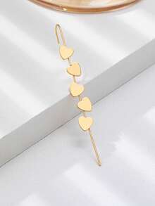 1 pièce Boucles d'oreilles pendantes élégantes et en forme de cœur, convenant pour un port quotidien et pour les soirées pour femmes