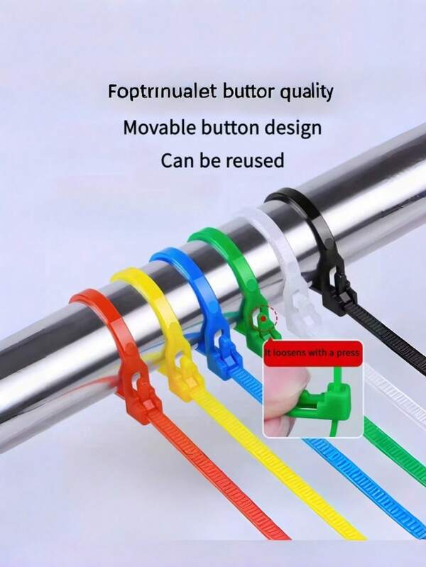 100pcs Black Nylon Cable Ties, Plastic Self-Locking Cable Ties, Strong Buckle Easy Pull Ties, Durable And Flexible, Reusable, For Hose, Cable, Tools, Workshop Organization, Pull Cords, Tool Accessories, Functional Design, High Strength Material