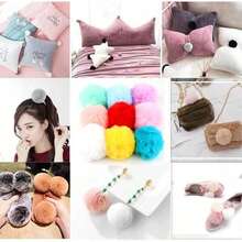 1-10个/批人造毛绒球 5厘米 DIY 毛绒球 带弹力环 适用于帽子 钥匙扣 围巾 手套 包包 饰品 针织配件 艺术和 DIY 创意工艺品装饰品