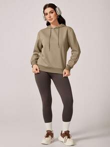 NcmRyu 1 Stück Damen modischer, locker sitzender Kapuzenpullover mit Kordelzug-Design