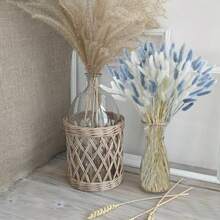 100 piezas de ramos de colas de conejo secas y mezcladas - Perfectas para arreglos florales DIY y decoración del hogar | Ideal para bodas, estilo rústico y celebraciones como Halloween, San Valentín, Acción de Gracias y Navidad