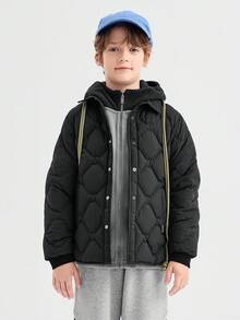 Balabala Tween Boys Lightweight Down Jacket Toddler Winter 2025 Shirt Style, Warm &