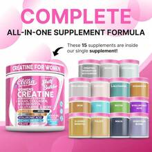 Creatine For Women | Creatine Monohydrate + BCAA Powder Myo-Inositol Collagen Biotin Hyaluronic Acid Folate L Glutamine Vitamin D3 Iron Zinc D-Chiro-Maca Digestion - 1 chai - Xem 3