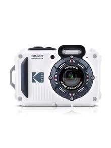 Kodak WPZ2 Digital Camera, Waterproof, Shockproof, And Dustproof Construction, 16.35 Million Pixel HD Image Quality, 1080P Video Recording, 2.7-Inch LCD Display, White Packaging