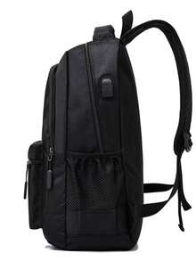 男士时尚多功能大容量背包 - 黑色 - 查看 3