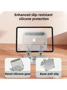 360° drehbarer Metall-Tischständer für Smartphone & Tablet, luxuriöses lässiges Gadget für Live-Streaming & Binge-Watching