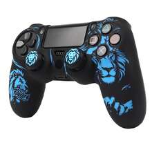 Lion Head Controller Skin Cover For Playstation 4 Controller, RALAN 1 Controller Protector Case+2 CustomisedThumb Grips Caps - Multicolor - View 5