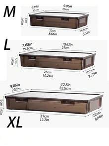 1pc/A4 Document Organizer Box, Office & Home Use Certificate Important File Storage Box, Stationery & Small Items Organizer, Card & Document File Box, Data Collection Storage Box, Pencil Case, School Supplies - Transparent Black - View 2