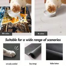 1pc Pet Feeding Mat With Printed Cat Washing Dishes Pattern, Quick Drying Pet Bowl Mat, Easy To Clean, Suitable For Pets, Dogs, Cats, All Seasons, Pet Cage Mat - Multicolor - View 11