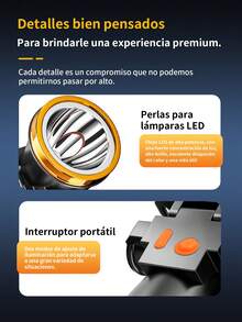 1 Pieza Lámpara de cabeza LED pesca ,Faro delantero de lúmenes, LED ultra brillante, faros delanteros recargables por USB,Linterna frontal LED recargable para la cabeza, luz frontal LED súper brillante, resistente al agua, linterna frontal para caza, portátil linterna con & sensor , recargable con impermeable para acampar al aire libre con caza. - Negro - Ver 11