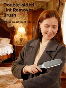 1pc Reusable Lint Brush, A Magical Anti-Static Lint Remover That Can Scrape Off Pet Hair, Human Hair, Paper Scraps, Dandruff Stuck On Clothes. Double-Sided Design Suitable For Wool Coats And Other Lint-Prone Clothes, Also Can Be Used As A Bedsheet Lint Remover - Multicolor - View 7