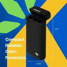 Cigarette Case Joint Holder Smell Proof Container Smoking Accessories Raw Cones Zig Zag Rolling Papers Smoke Buddy Holds 3 King Size Prerolls - màu đen - Xem 3