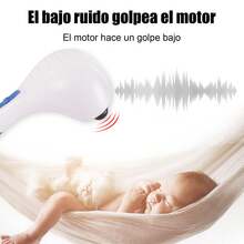 Masajeador eléctrico portátil para cuello y espalda con martillo de percusión para tejido profundo - Blanco - Ver 3