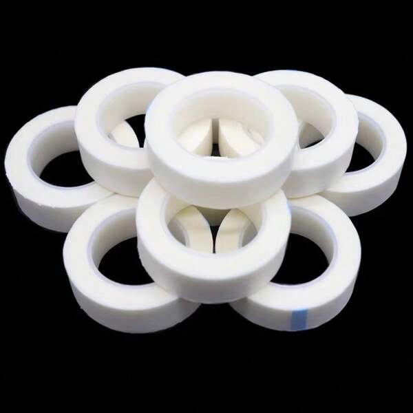 5 sztuk białej taśmy z włókniny, do izolacji przedłużanych rzęs, oddychającej i wygodnej