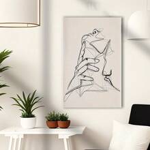 Framed LGBT Poster Featuring Intimate Lines Of A Couple, Abstract Decoration, Romantic Canvas Wall Art. Home Living Room Office Wall Decor, Perfect Gift And Wall Decoration, Room Decor, Wall Art Decor, Wall Decor, Living Room. - Random Print(隨機印花) - 查看 4