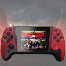 圣诞装饰 Q21 便携式复古视频手持游戏机 3.5 英寸操纵杆控制台内置 500 个游戏无线控制器游戏棒可充电连接电视（采用经典红蓝/蓝/红/白配色方案） - 彩色 - 查看 10