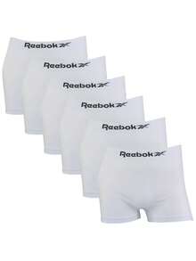 Kit 6 Original Reebok Men's Boxer Briefs Box Microfiber Comfortable Premium Adult - 白色 - 查看 1