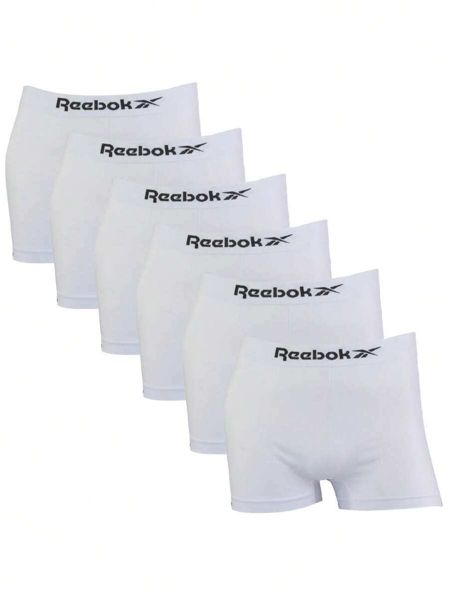 Kit 6 Original Reebok Men's Boxer Briefs Box Microfiber Comfortable Premium Adult - 白色 - 查看 1