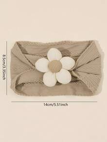 3pcs Baby Flower Headbands Brown Khaki Baby Girls Elastic Nylon Headbands Soft Hairbands For Newborn Infant Toddler Kids Pink Stretchy Hair Bands Fall Winter Daily Head Wrap Kids Baby Hair Accessories