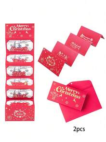 Porta-dinheiro de Natal ou porta-cartões de presente, porta-dinheiro faça você mesmo com 6 compartimentos para dinheiro, porta-cartões surpresa para aniversário, envelope de dinheiro de aniversário para presentes em dinheiro, porta-dinheiro para cartão de aniversário com bolo 3D e adesivo faça você mesmo para dinheiro