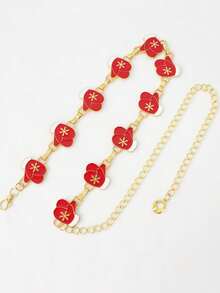 1pc Christmas Gift Thumb Coin Belt, Fashionable Niche Design Waist Chain, Suitable For Women's Christmas Outfit, Party Outfit Matching, Evening Party, Christmas Gift, Women's Autumn/Winter Jewelry, Women's Accessories, Autumn