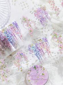 Candy Poetry 1 Roll 2M Plant & Floral Die-Cut Washi Tape, Creative Aesthetic Stickers, DIY Decoration, Scrapbooking, Craft Supplies, Holiday Gifts, Personalized Scrapbooks, School Supplies, Back To School Season - Multicolor - View 5