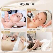 Pulsovital Dispositivo de Radiofrecuencia de Cavitación Ultrasónica, Radiofrecuencia Facial y Corporal,40K 3 en 1 Máquina de Belleza, Masajeador Celulitis Grasa para Abdomen, Cintura, Brazos, Piernas y Caderas - Tipo de Enchufe A USA (110-127V) - Ver 3