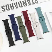 Soft Silicone Watch Band + PC Watch Case Combo Set, Compatible With Samsung Galaxy Watch 8/8 Classic (40mm/44mm/46mm), Sweat-Resistant Flexible Rubber Watch Band, Compatible With Samsung Galaxy Watch 8/8 Classic Smartwatch Accessories, Back To School Essential - Official Light Pink-pink Line - View 5