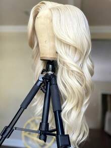 Platinum Blonde 13x4 HD Transparent Body Wave Lace Front Wigs Human Hair Ready To Wear 250 Density Glueless Wigs Human Hair Pre Plucked With Baby Hair Brazilian White Colored Water Wave Lace Frontal Wigs For Women - 米色 - 查看 6