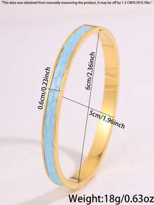 1 件不锈钢夏季海滩风格手链，适合女性日常装饰、毕业、生日礼物 - 多色7 - 查看 6