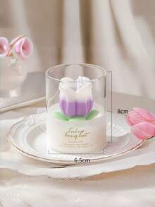 Nến thủy tinh hình hoa tulip với đường kính 6,5cm/2,56in và chiều cao 8cm/3,15in. Đây là một cây nến thơm hoa tulip thủ công lớn và đẹp mắt. Có thể dùng làm vật trang trí để bàn hoặc trang trí nhà cửa. Thích hợp cho các bữa tiệc, Giáng sinh, Ngày lễ tình nhân, Halloween và các dịp trang trí lễ hội khác. Đây cũng là một món quà tuyệt vời cho người yêu và người thân. - Nhiều màu - Xem 8